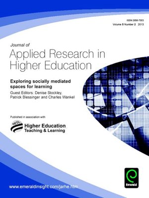 cover image of Journal of Applied Research in Higher Education, Volume 5, Issue 2